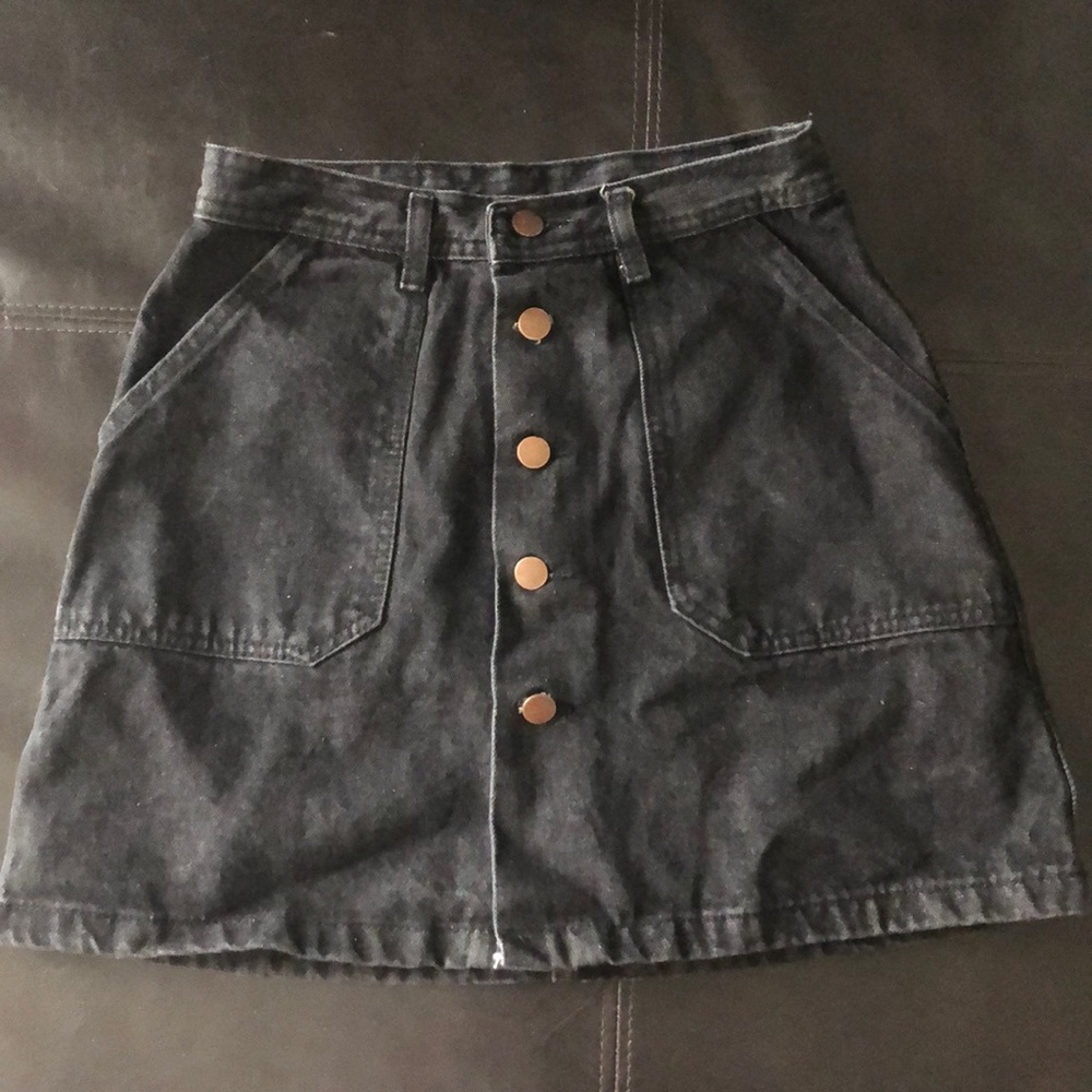Black jean skirt